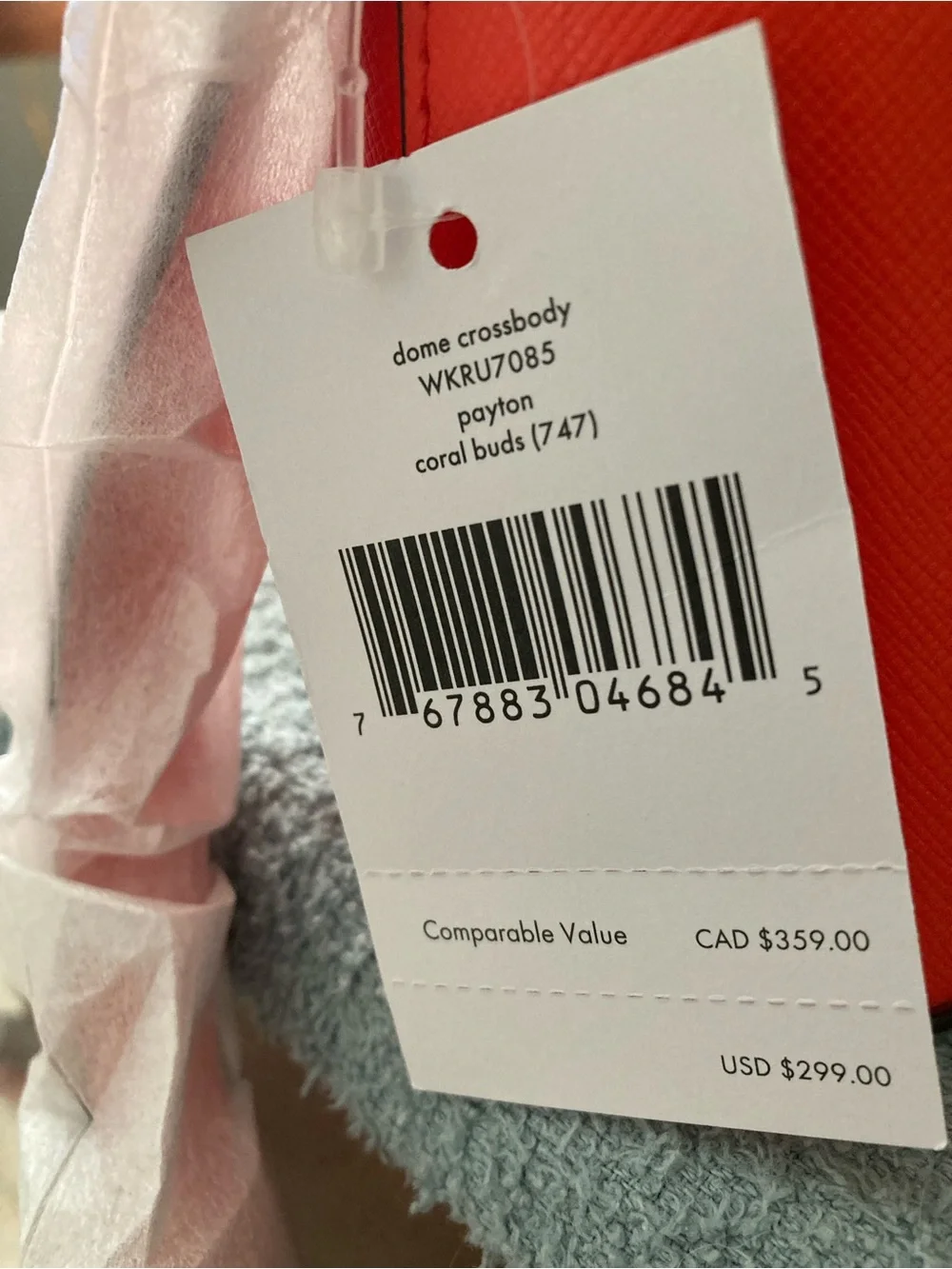 kate spade Red Saffiano Dome Crossbody NWT
